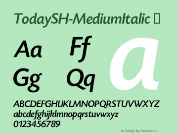 TodaySH-MediumItalic