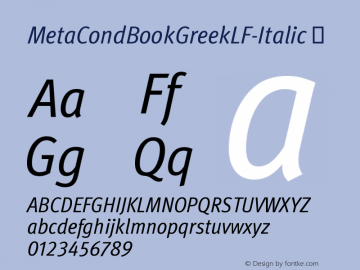 MetaCondBookGreekLF-Italic