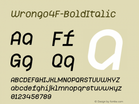 Wrongo4F-BoldItalic