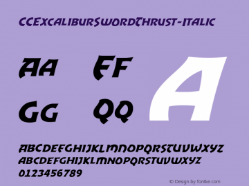 CCExcaliburSwordThrust-Italic