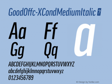 GoodOffc-XCondMediumItalic