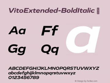 VitoExtended-BoldItalic