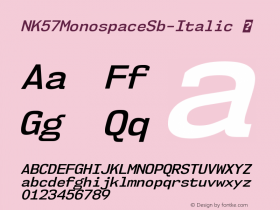 NK57MonospaceSb-Italic