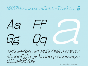 NK57MonospaceScLt-Italic