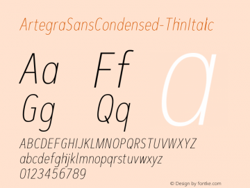 ArtegraSansCondensed-ThinItalic