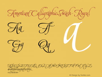 AmericanCalligraphicSwash-Regul