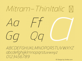 Mitram-ThinItalic