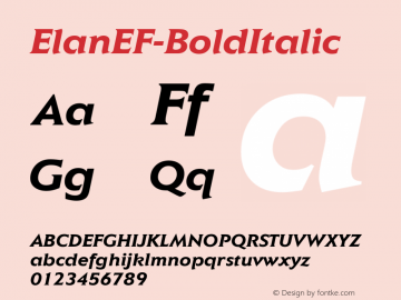 ElanEF-BoldItalic