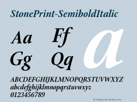StonePrint-SemiboldItalic