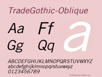 TradeGothic-Oblique