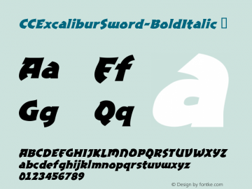 CCExcaliburSword-BoldItalic