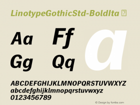 LinotypeGothicStd-BoldIta