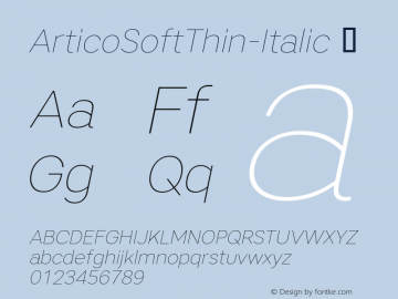 ArticoSoftThin-Italic
