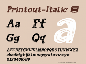 Printout-Italic