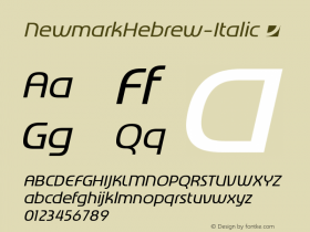 NewmarkHebrew-Italic