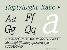 HeptalLight-Italic