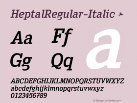 HeptalRegular-Italic