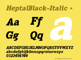 HeptalBlack-Italic