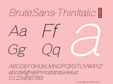 BruteSans-ThinItalic