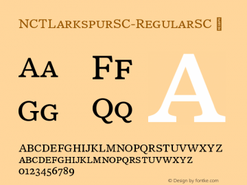 NCTLarkspurSC-RegularSC