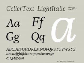 GellerText-LightItalic