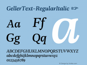 GellerText-RegularItalic