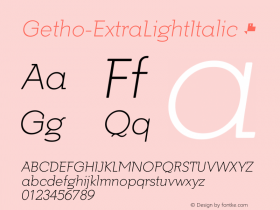 Getho-ExtraLightItalic