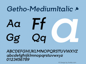 Getho-MediumItalic