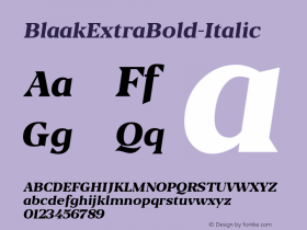 BlaakExtraBold-Italic