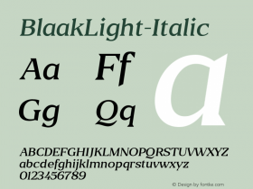 BlaakLight-Italic