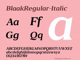 BlaakRegular-Italic