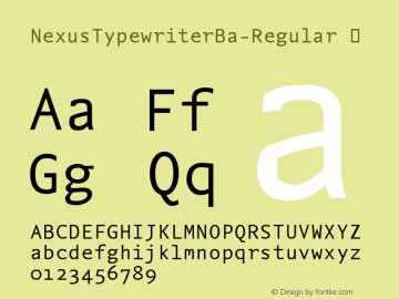 NexusTypewriterBa-Regular