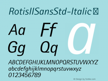 RotisIISansStd-Italic