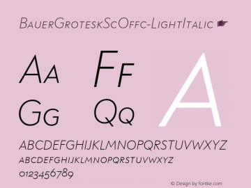 BauerGroteskScOffc-LightItalic