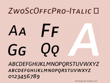 ZwoScOffcPro-Italic