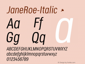 JaneRoe-Italic