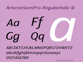 ArlonneSansPro-Regularitalic