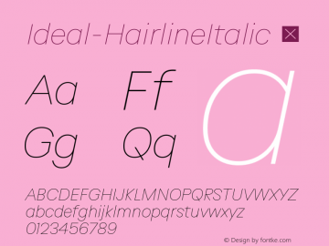 Ideal-HairlineItalic