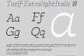 Tarif-ExtralightItalic