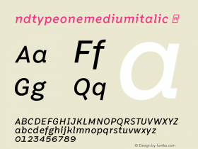 ndtypeonemediumitalic