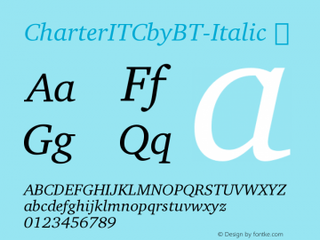 CharterITCbyBT-Italic