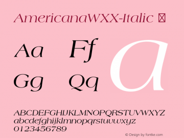 AmericanaWXX-Italic