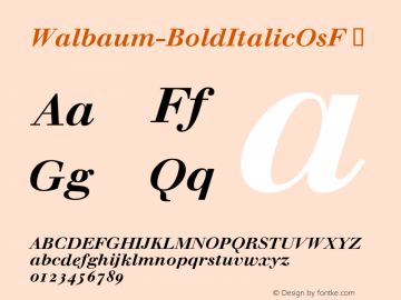 Walbaum-BoldItalicOsF