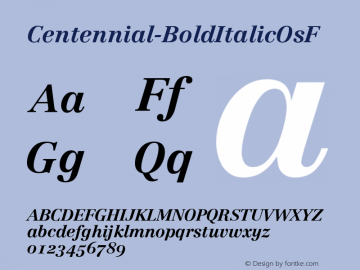 Centennial-BoldItalicOsF