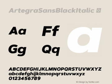 ArtegraSansBlackItalic