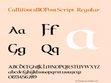 CallifontsB10PostScript