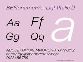 BBNonamePro-LightItalic