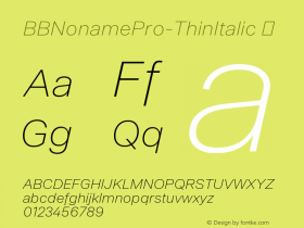 BBNonamePro-ThinItalic