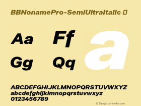 BBNonamePro-SemiUltraItalic