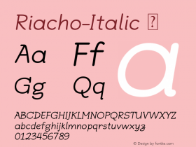 Riacho-Italic